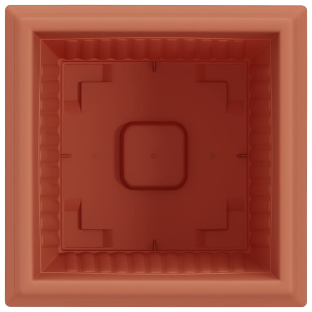 Quadratischer Blumentopf 24 Stk. Ziegelrot 23 x 23 x 17,5 cm