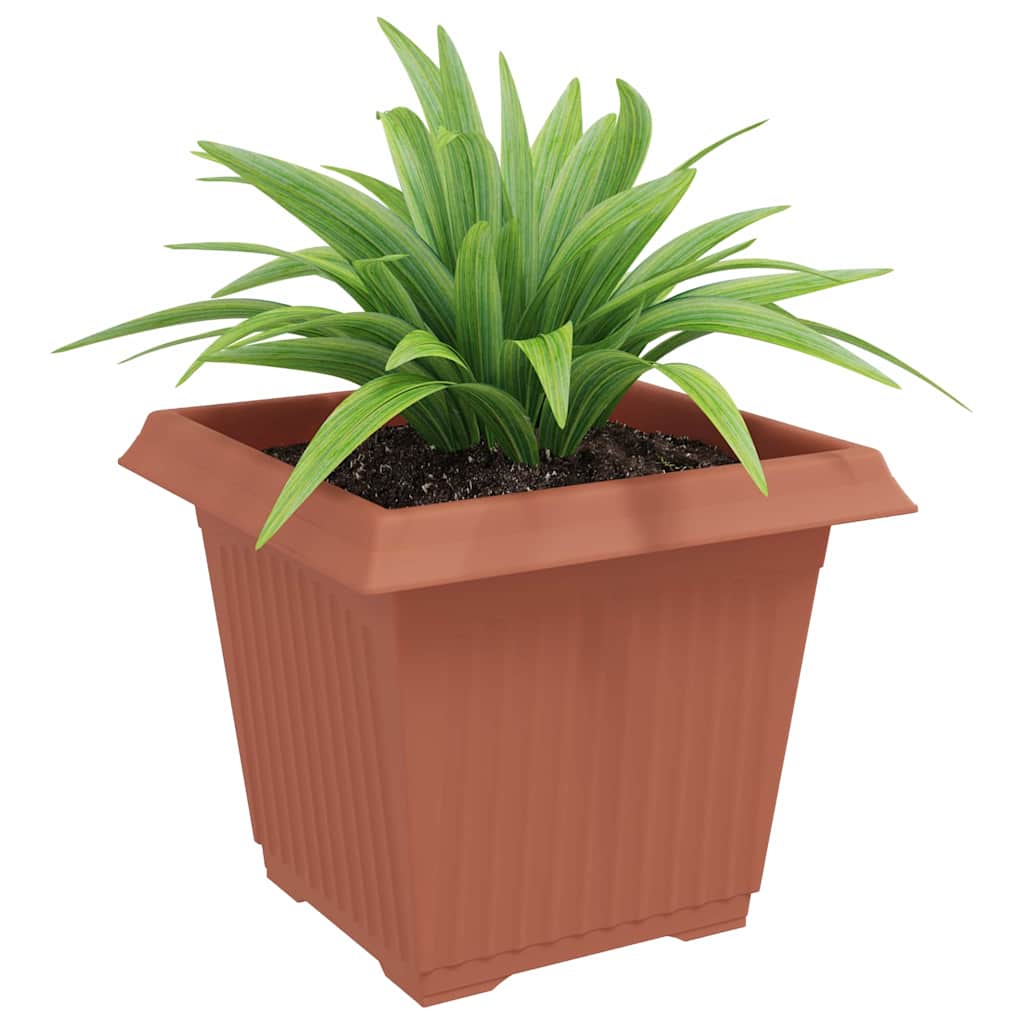 Quadratischer Blumentopf 24 Stk. Ziegelrot 28,5 x 28,5 x 22 cm