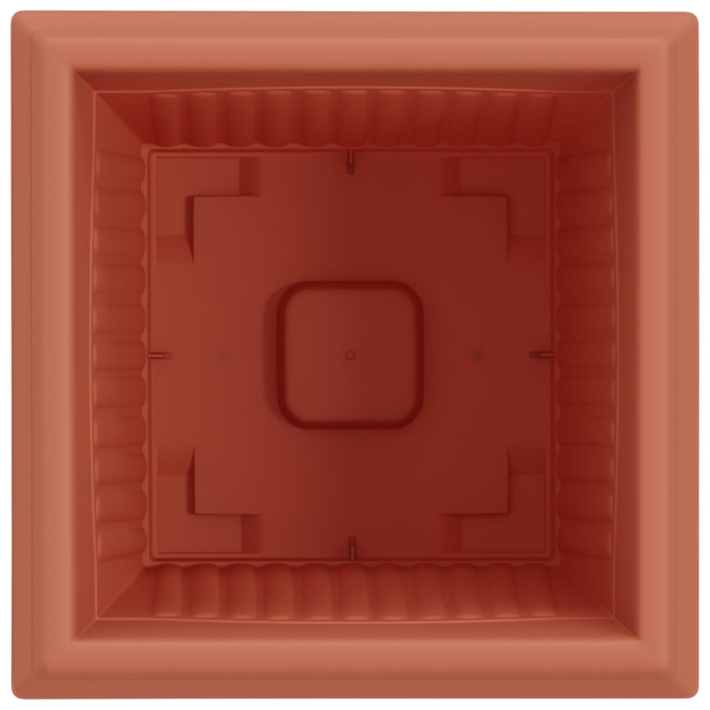 Quadratischer Blumentopf 24 Stk. Ziegelrot 28,5 x 28,5 x 22 cm