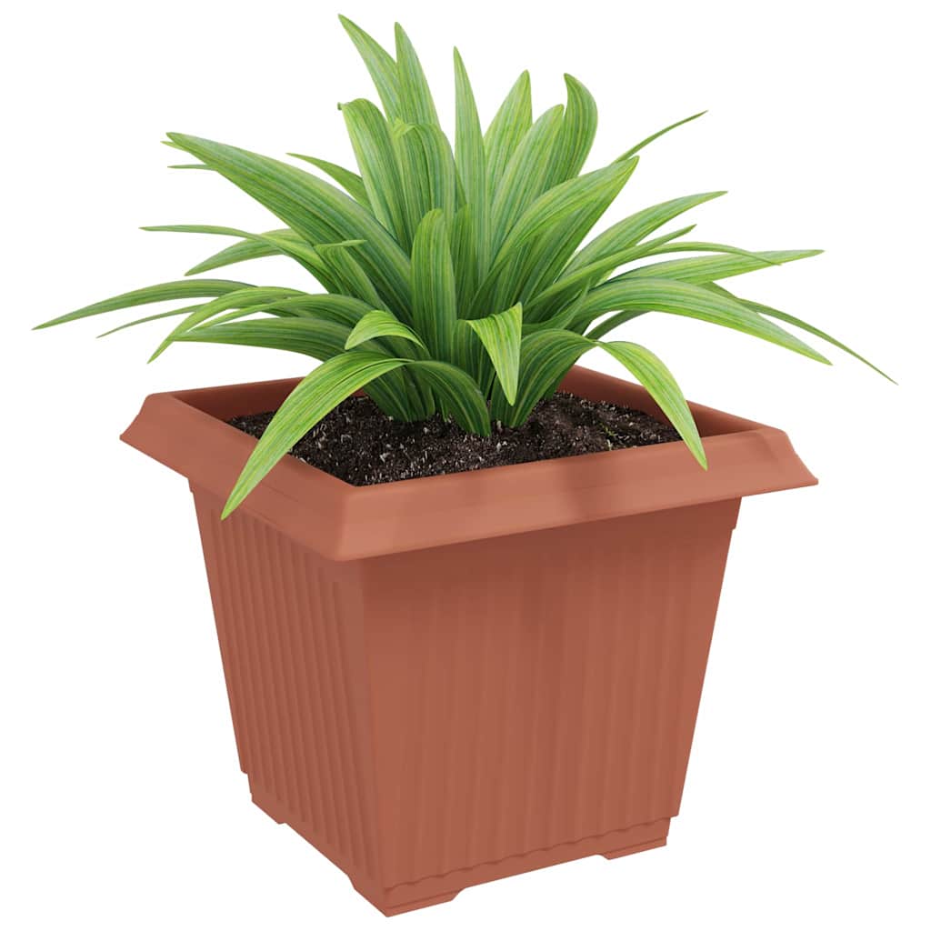 Quadratischer Blumentopf 24 Stk. Ziegelrot 33 x 33 x 26 cm
