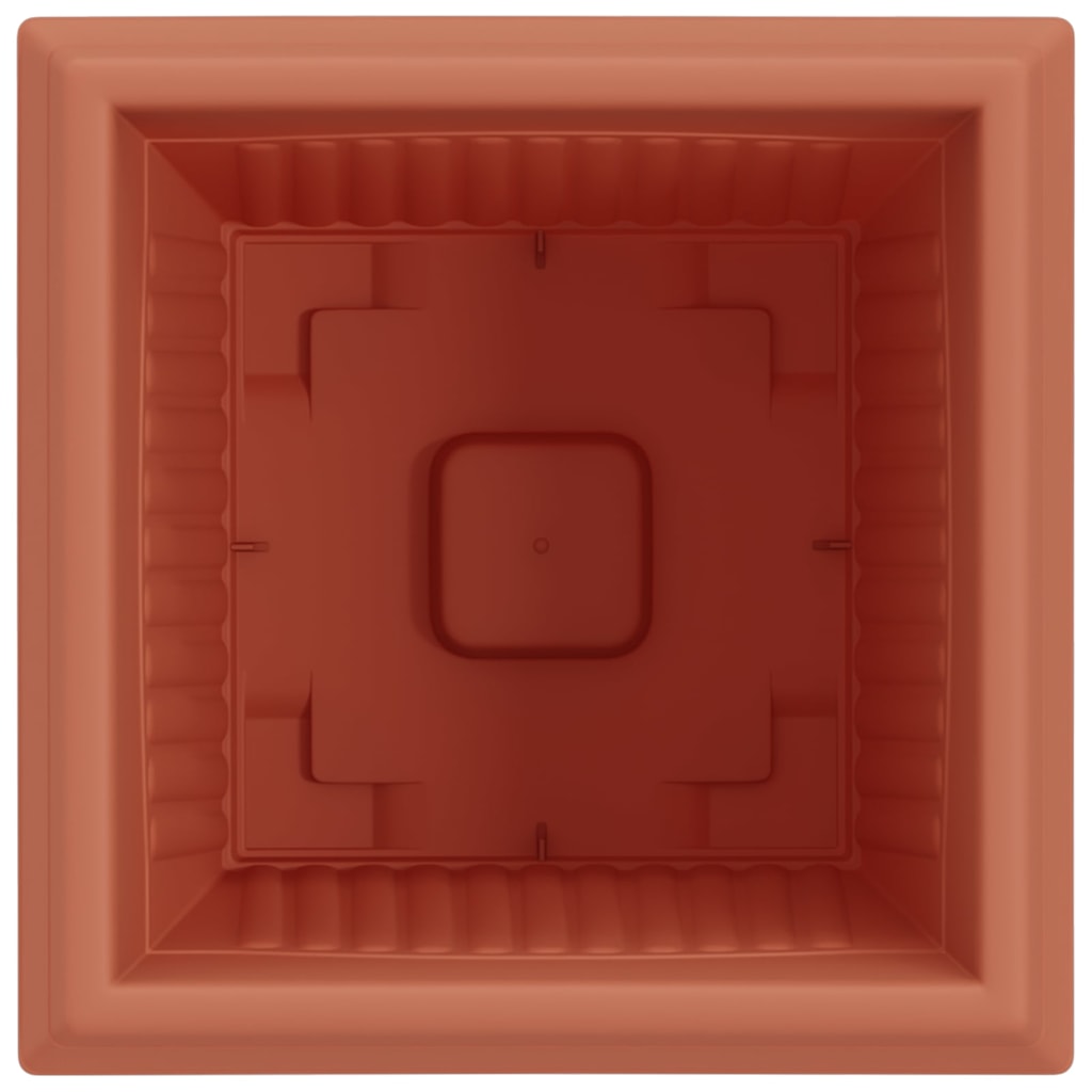 Quadratischer Blumentopf 24 Stk. Ziegelrot 33 x 33 x 26 cm