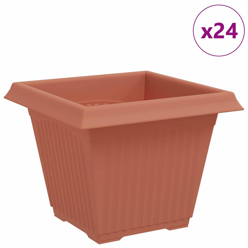 Quadratischer Blumentopf 24 Stk. Ziegelrot 38 x 38 x 30 cm