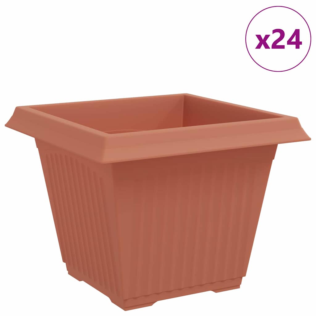 Quadratischer Blumentopf 24 stk. Ziegelrot 43 x 43 x 33,5 cm