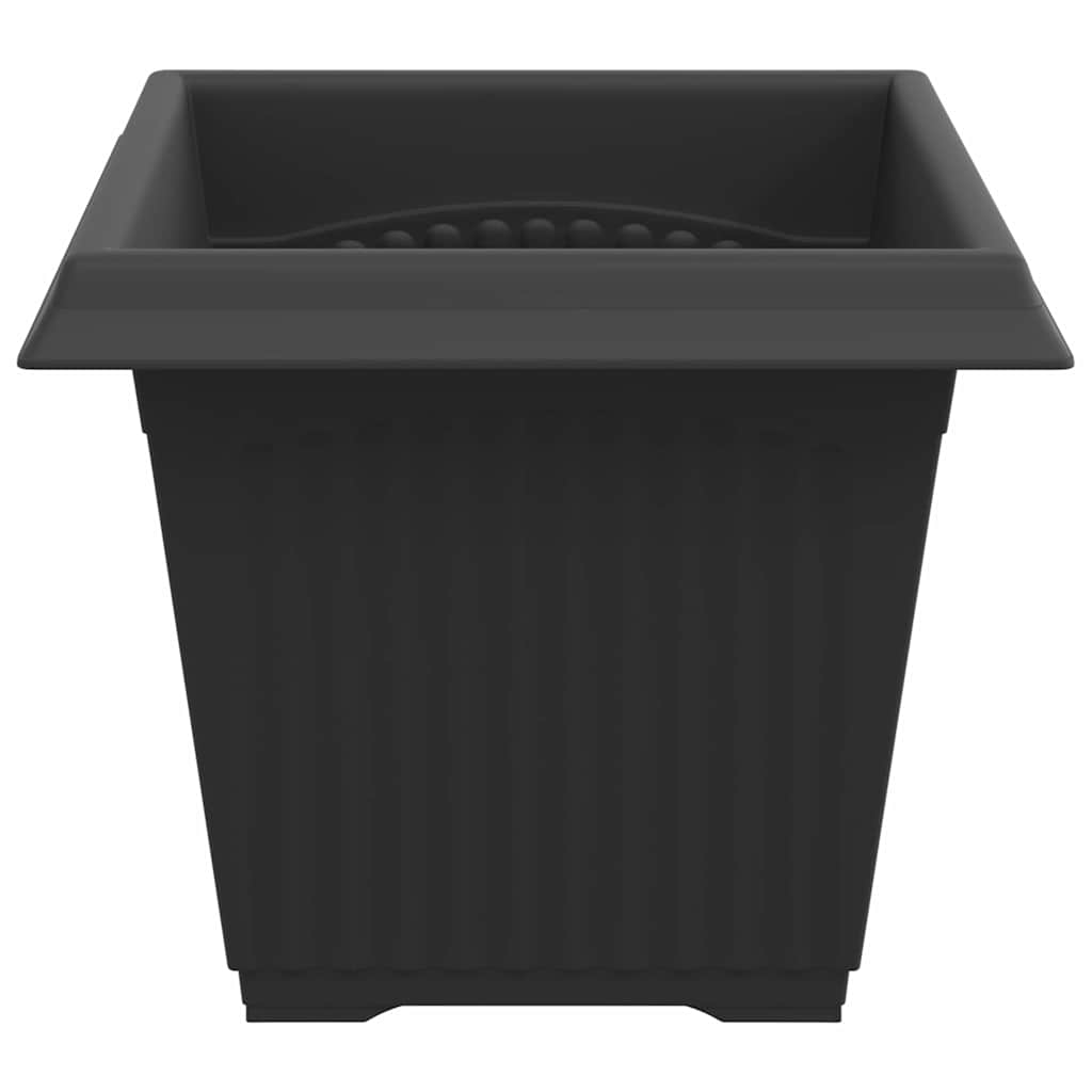 Quadratischer Blumentopf 24 Stk. Schwarz 20 x 20 x 16 cm