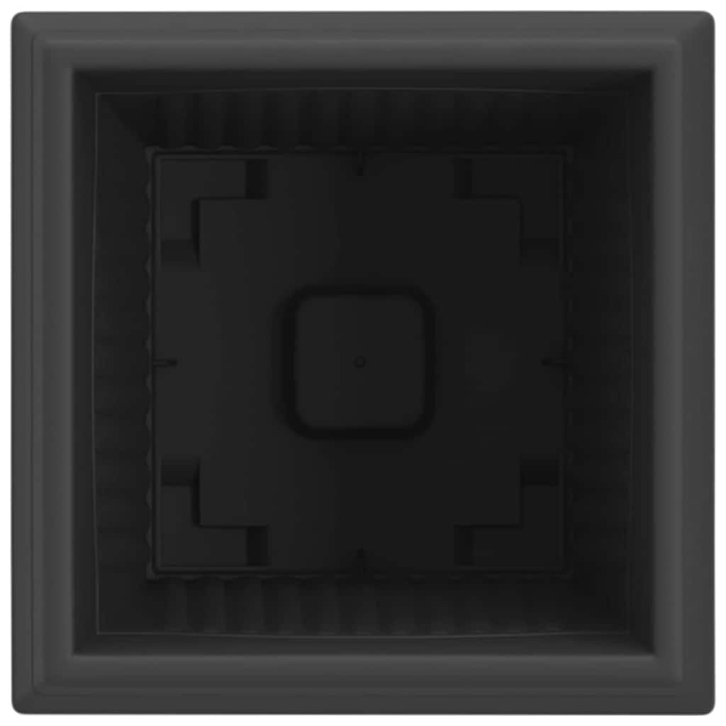 Quadratischer Blumentopf 24 Stk. Schwarz 20 x 20 x 16 cm