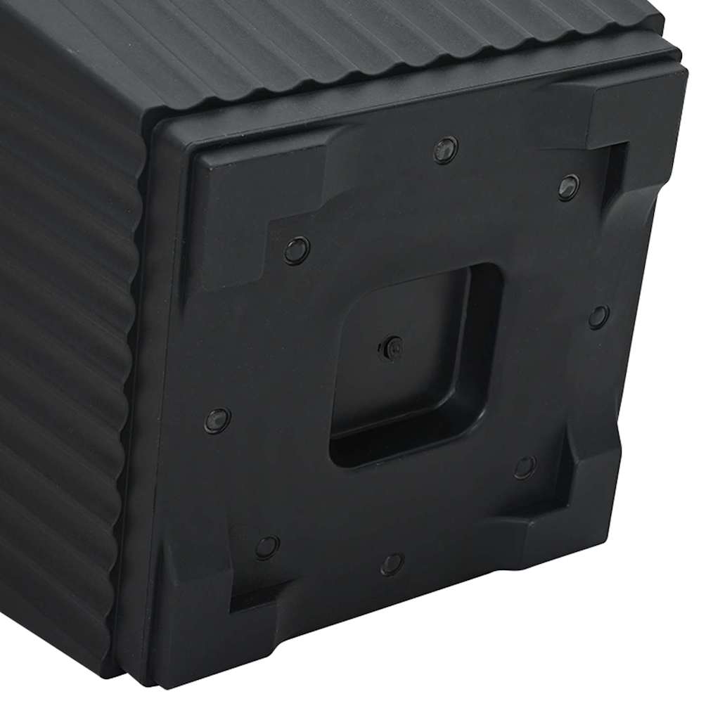 Quadratischer Blumentopf 24 Stk. Schwarz 23 x 23 x 17,5 cm