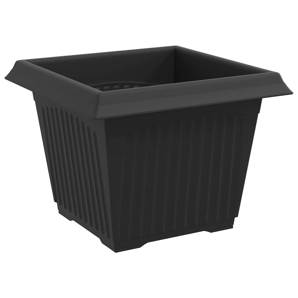 Quadratischer Blumentopf 24 Stk. Schwarz 23 x 23 x 17,5 cm