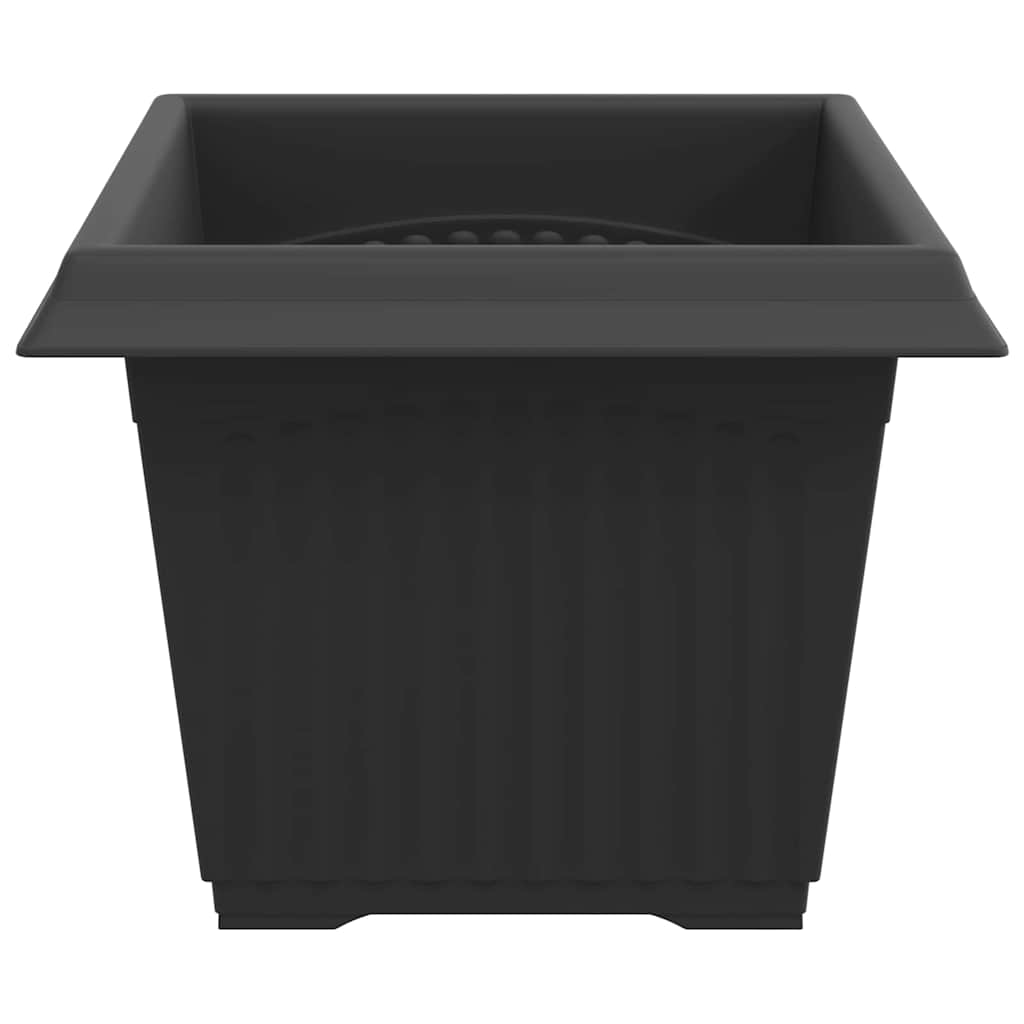 Quadratischer Blumentopf 24 Stk. Schwarz 23 x 23 x 17,5 cm