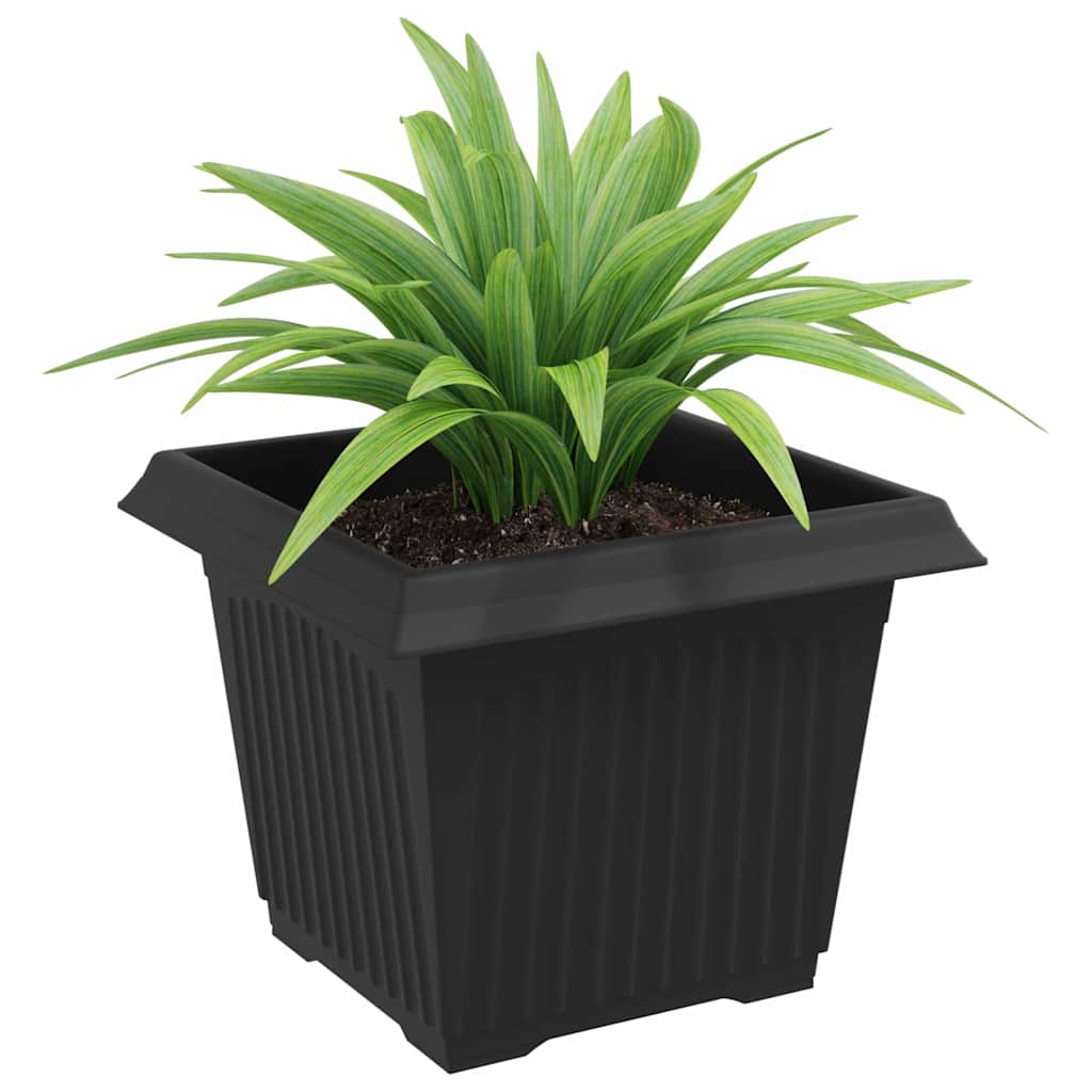 Quadratischer Blumentopf 24 stk. Schwarz 23 x 23 x 17,5 cm
