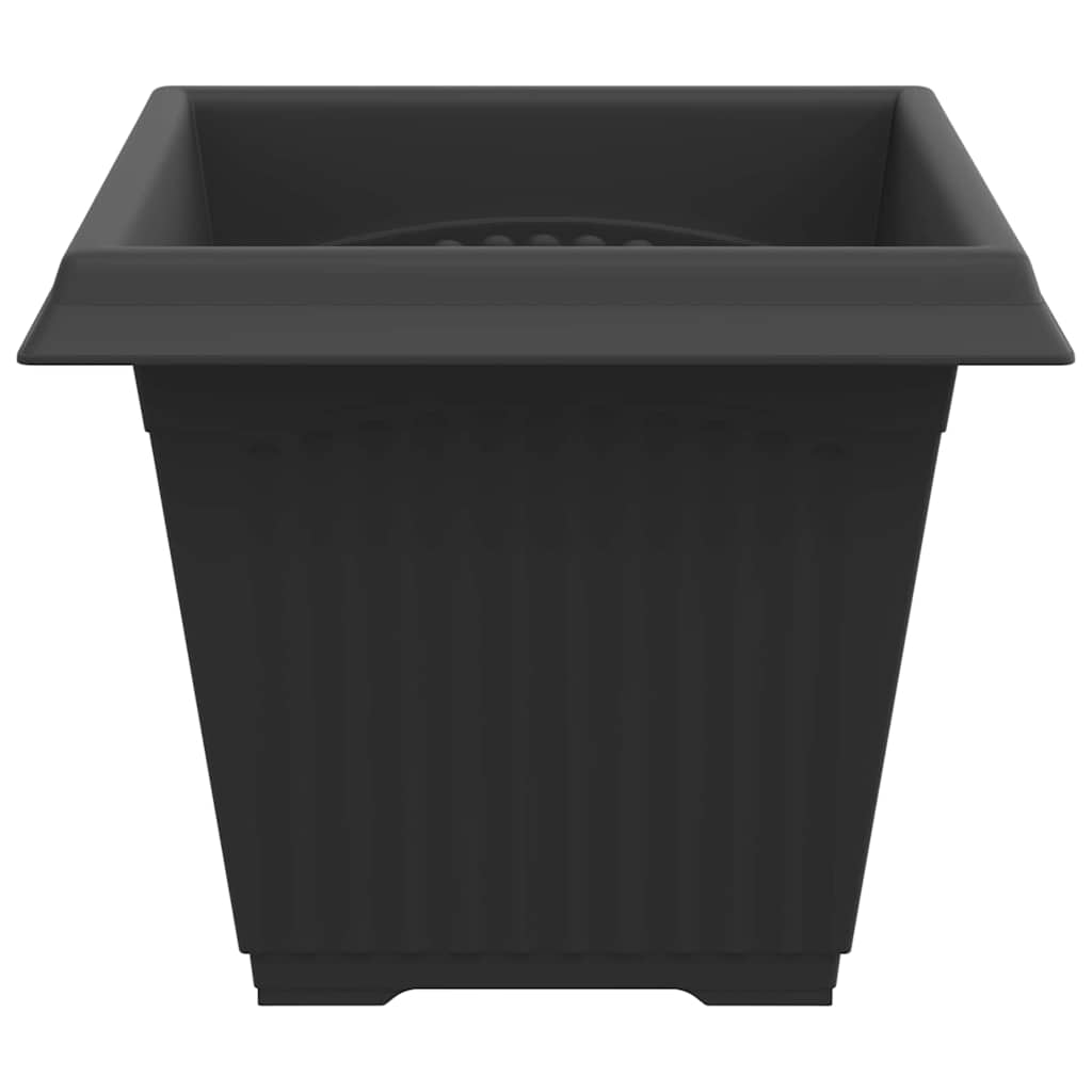 Quadratischer Blumentopf 24 Stk. Schwarz 38 x 38 x 30 cm