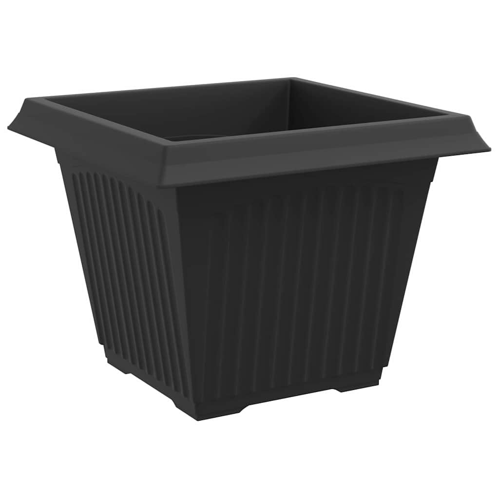 Quadratischer Blumentopf 24 Stk. Schwarz 43 x 43 x 33,5 cm