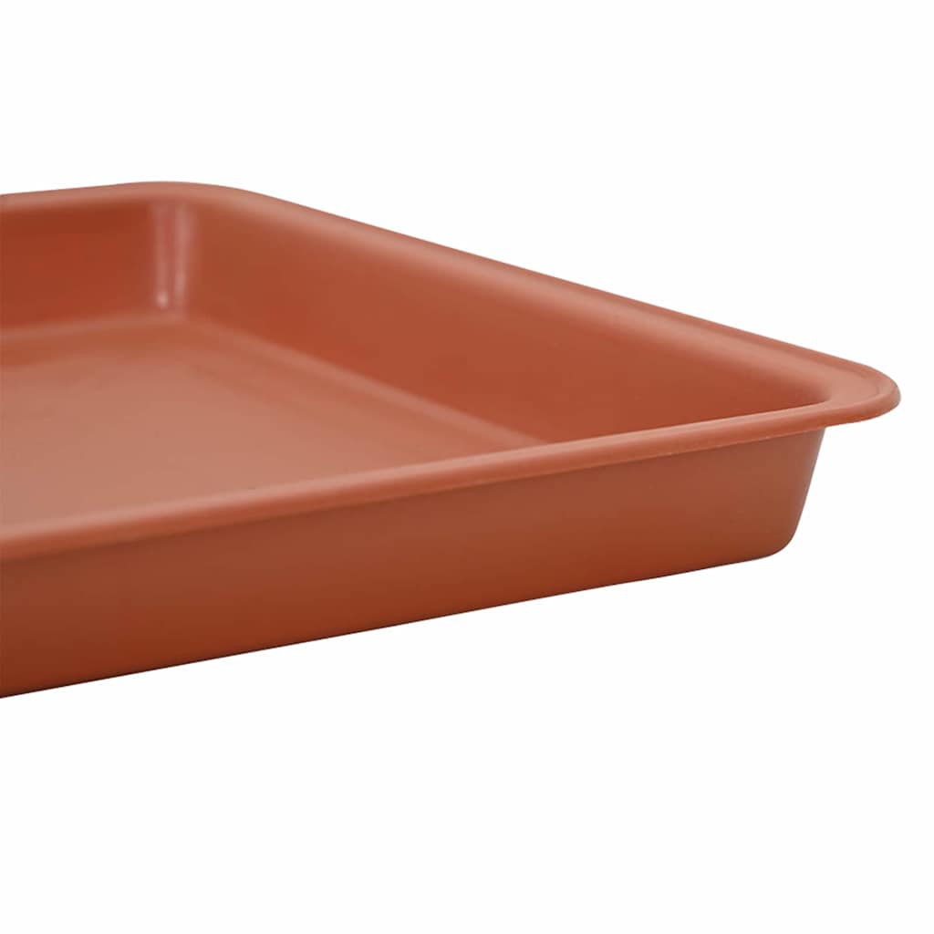 Quadratisches Blumentablett 6 Stk. Ziegelrot 21 x 21 x 2 cm