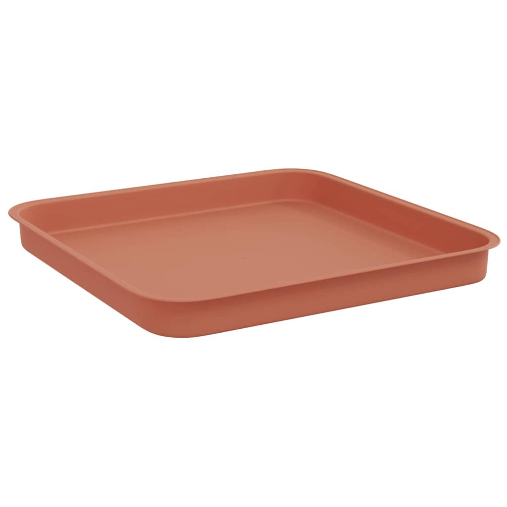 Quadratisches Blumentablett 6 Stk. Ziegelrot 21 x 21 x 2 cm