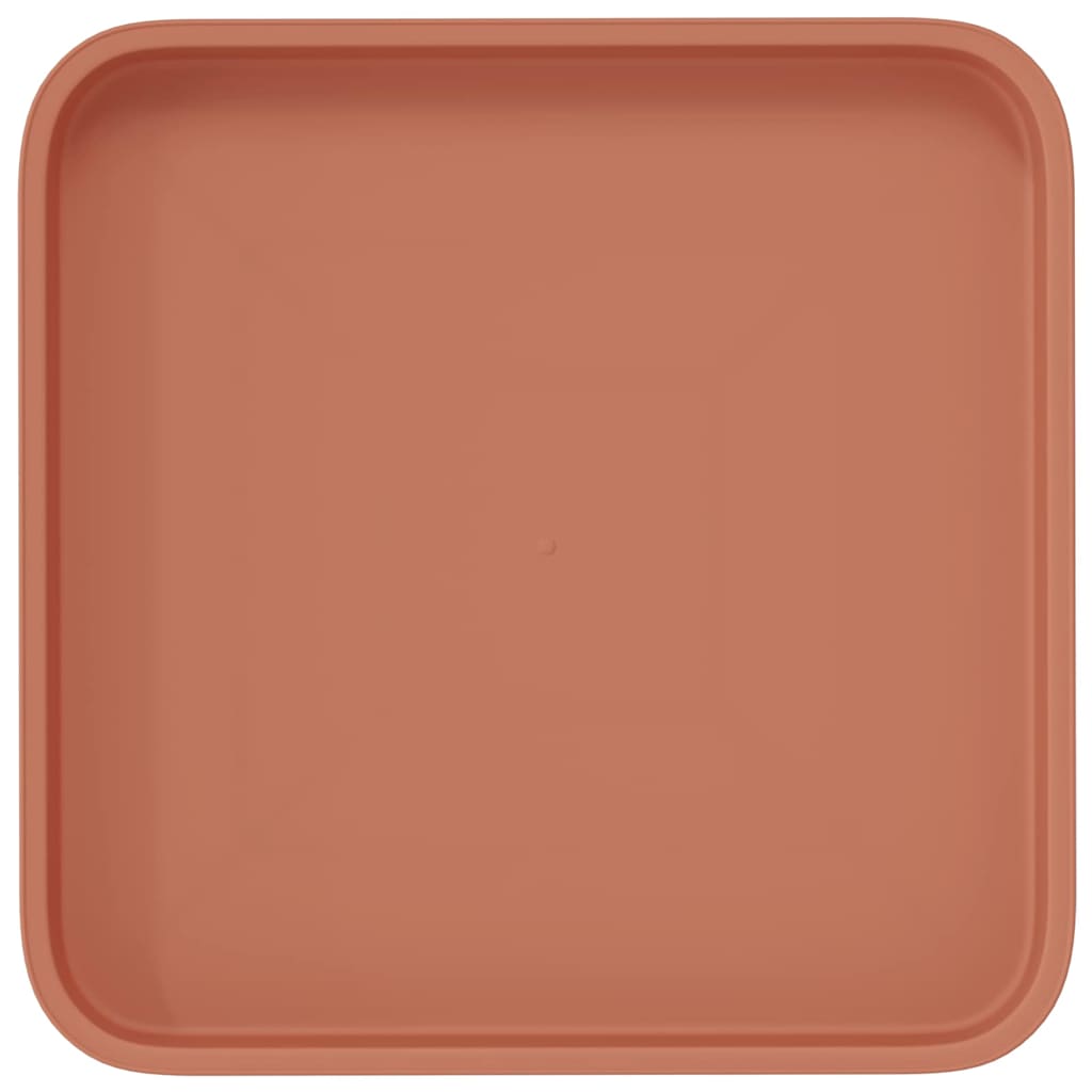 Quadratisches Blumentablett 6 Stk. Ziegelrot 21 x 21 x 2 cm