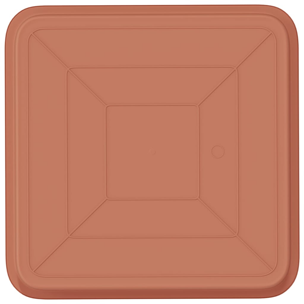 Quadratisches Blumentablett 6 Stk. Ziegelrot 36 x 36 x 2,5 cm