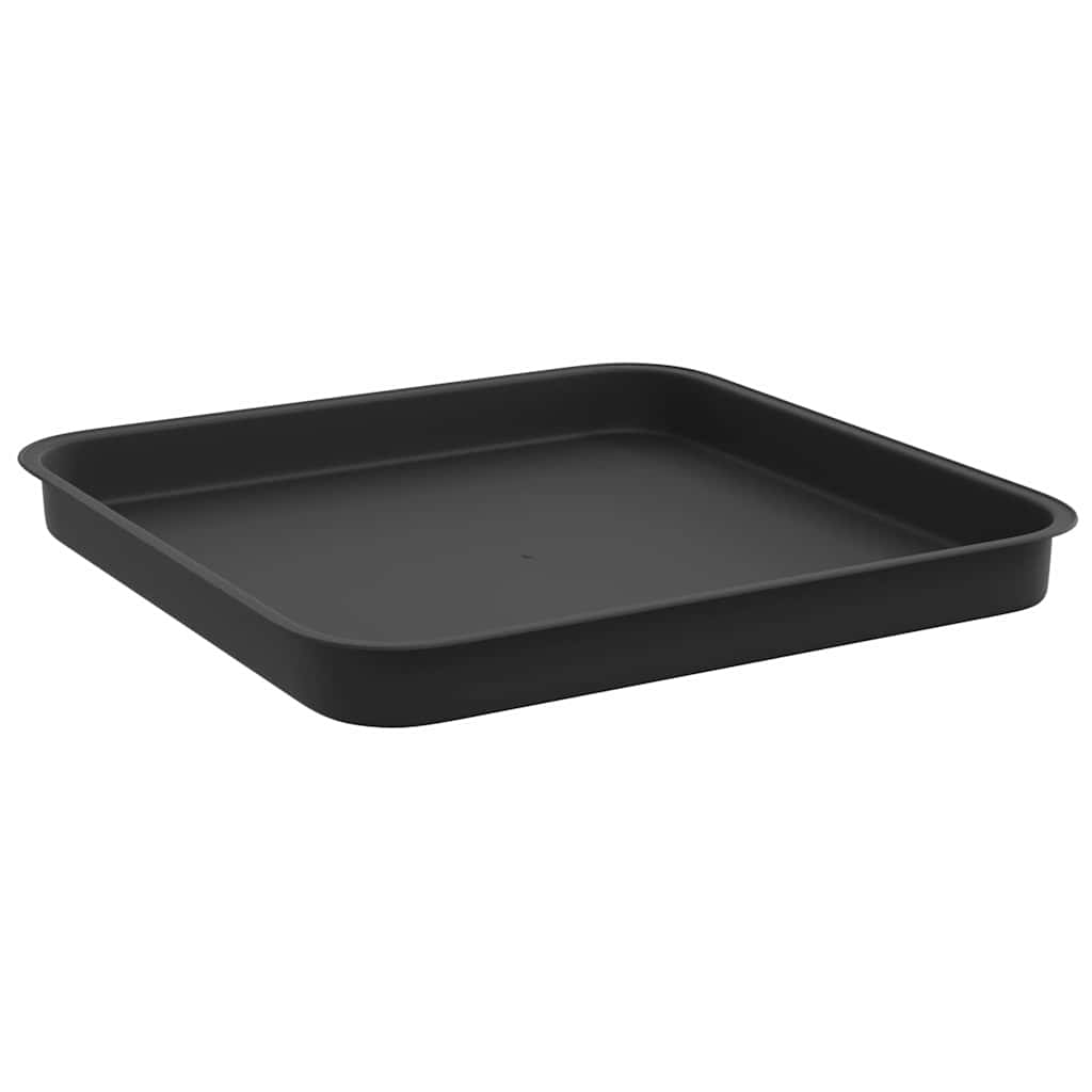 Quadratisches Blumentablett 6 Stk. Schwarz 21 x 21 x 2 cm