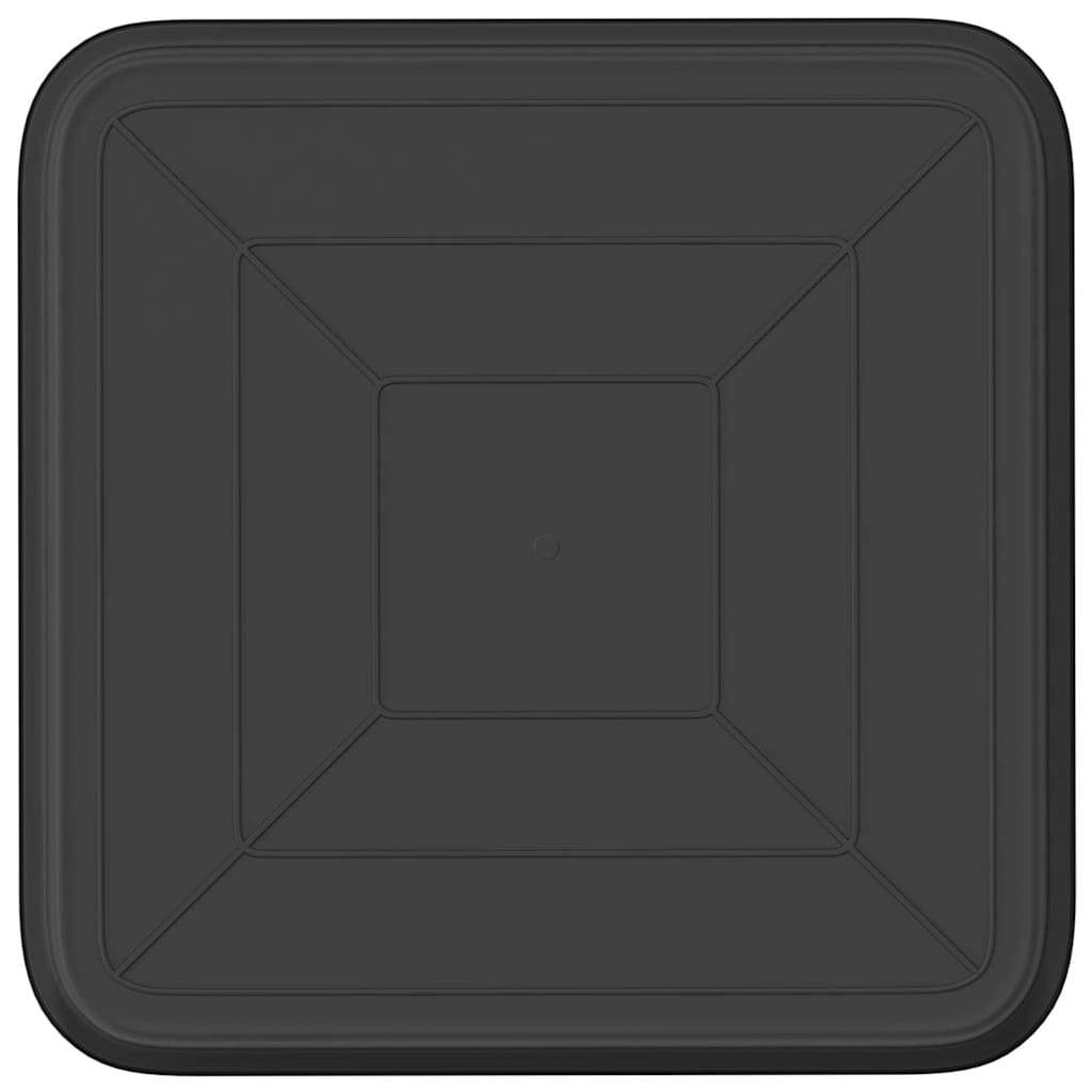 Quadratisches Blumentablett 6 Stk. Schwarz 21 x 21 x 2 cm