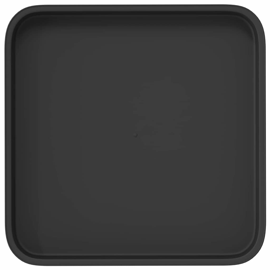 Quadratisches Blumentablett 6 Stk. Schwarz 21 x 21 x 2 cm