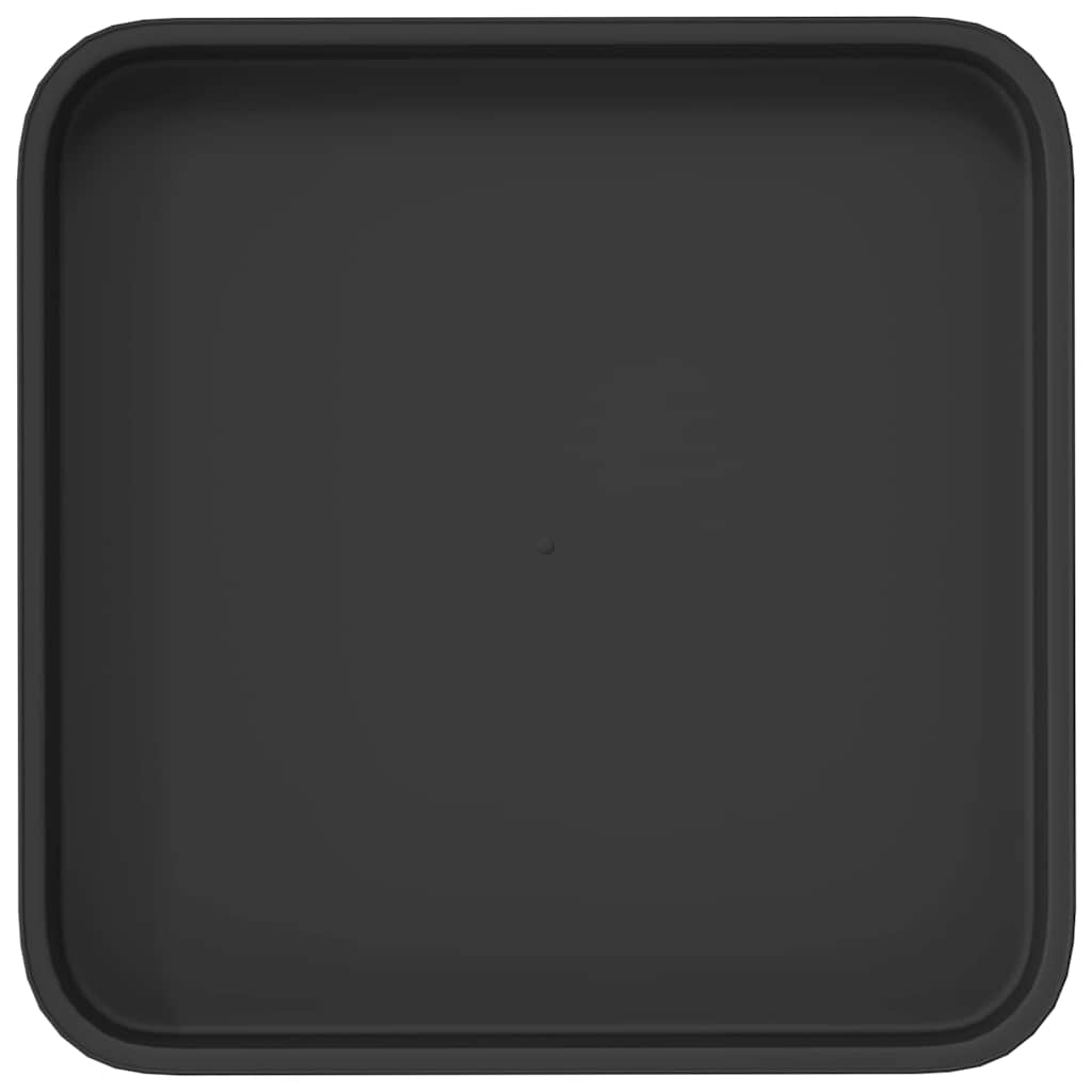 Quadratisches Blumentablett 6 Stk. Schwarz 25,5 x 25,5 x 2,5 cm