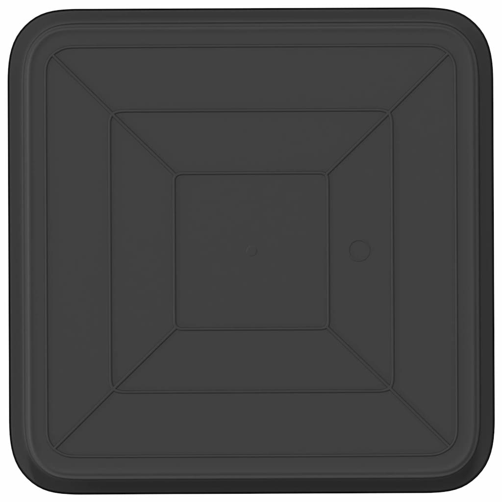 Quadratisches Blumentablett 6 stk. Schwarz 36 x 36 x 2,5 cm
