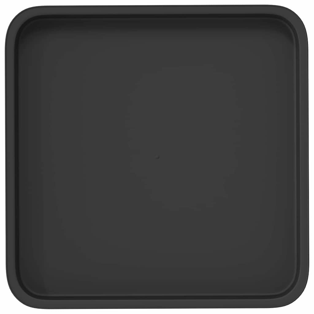 Quadratisches Blumentablett 6 Stk. Schwarz 36 x 36 x 2,5 cm