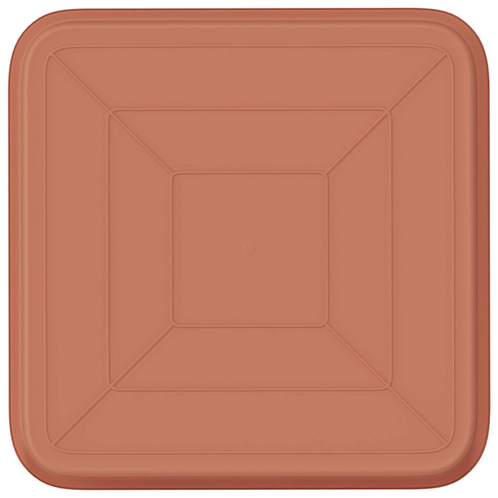Quadratisches Blumentablett 24 Stk. Ziegelrot 15 x 15 x 2 cm