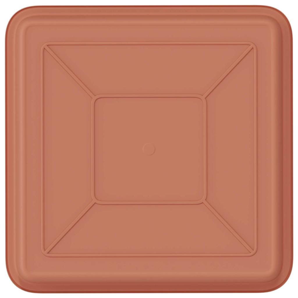 Quadratisches Blumentablett 24 Stk. Ziegelrot 18 x 18 x 2 cm