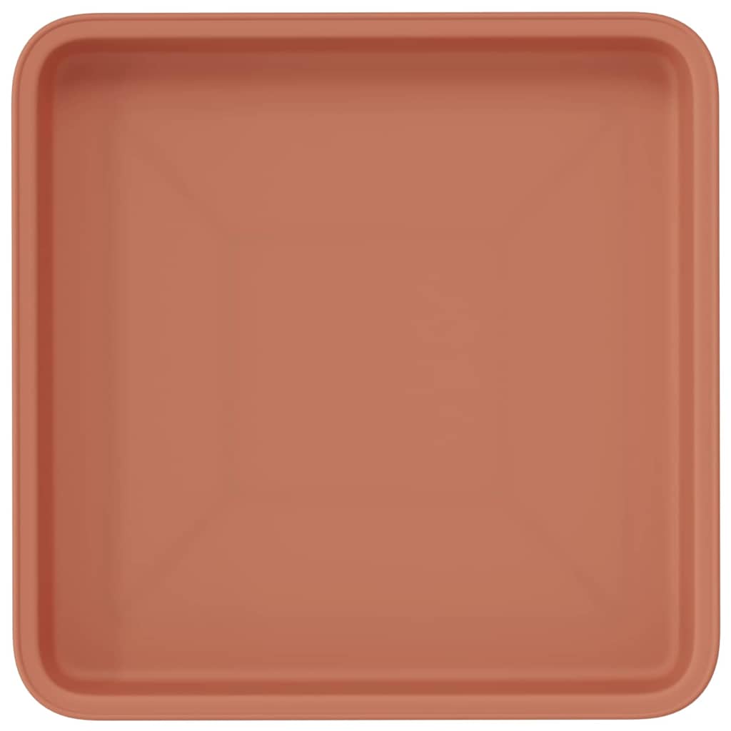 Quadratisches Blumentablett 24 Stk. Ziegelrot 18 x 18 x 2 cm
