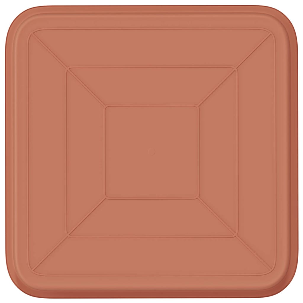 Quadratisches Blumentablett 24 Stk. Ziegelrot 21 x 21 x 2 cm