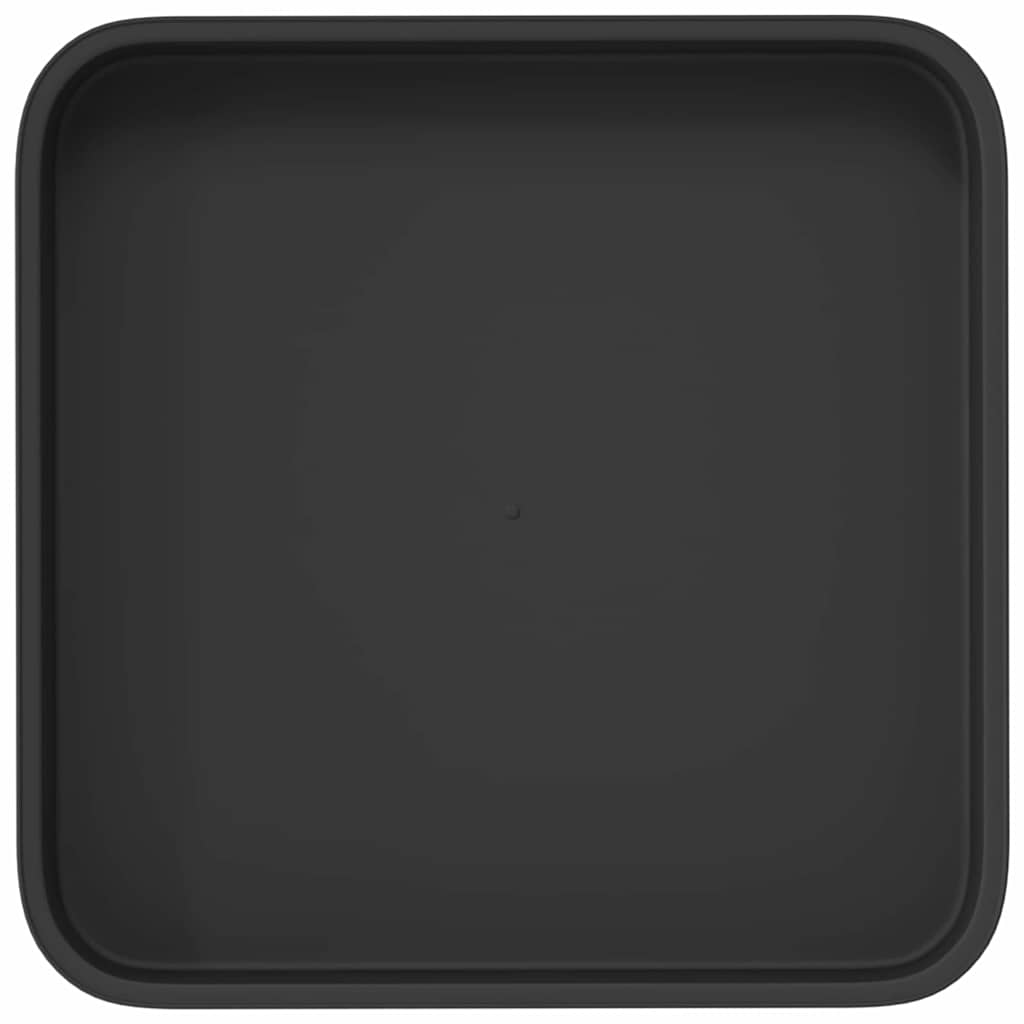 Quadratisches Blumentablett 24 Stk. Schwarz 15 x 15 x 2 cm