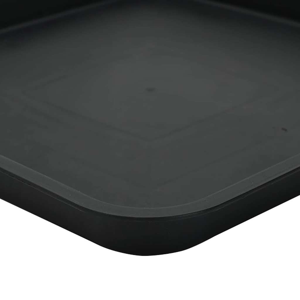 Quadratisches Blumentablett 24 Stk. Schwarz 18 x 18 x 2 cm