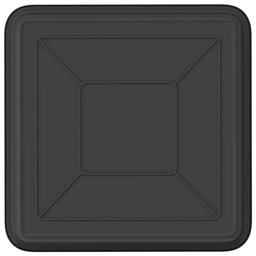 Quadratisches Blumentablett 24 Stk. Schwarz 18 x 18 x 2 cm