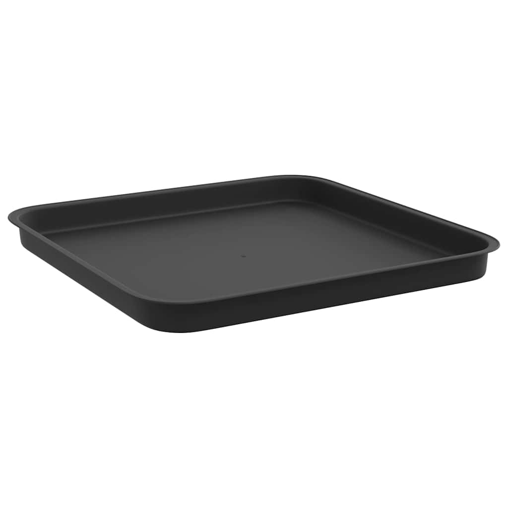 Quadratisches Blumentablett 24 Stk. Schwarz 32 x 32 x 2,5 cm
