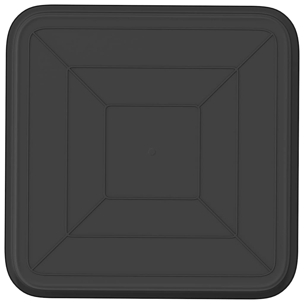 Quadratisches Blumentablett 24 Stk. Schwarz 32 x 32 x 2,5 cm