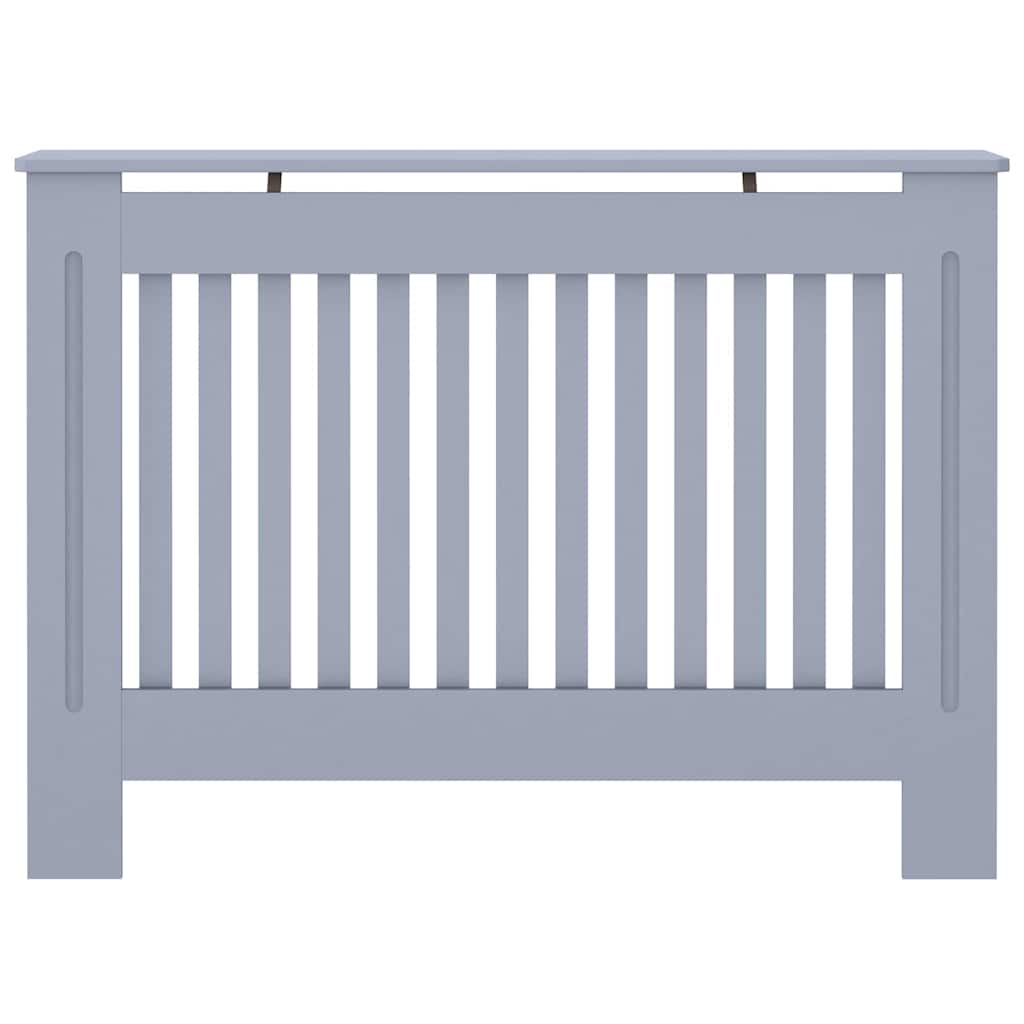 Heizkörperabdeckung 2 stk. Grau 112 x 19 x 81,5 cm