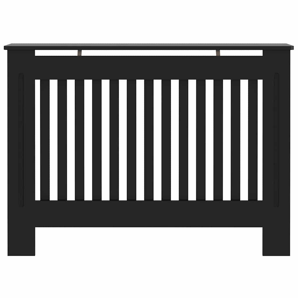 Heizkörperabdeckung 2 pcs Schwarz 112 x 19 x 81,5 cm