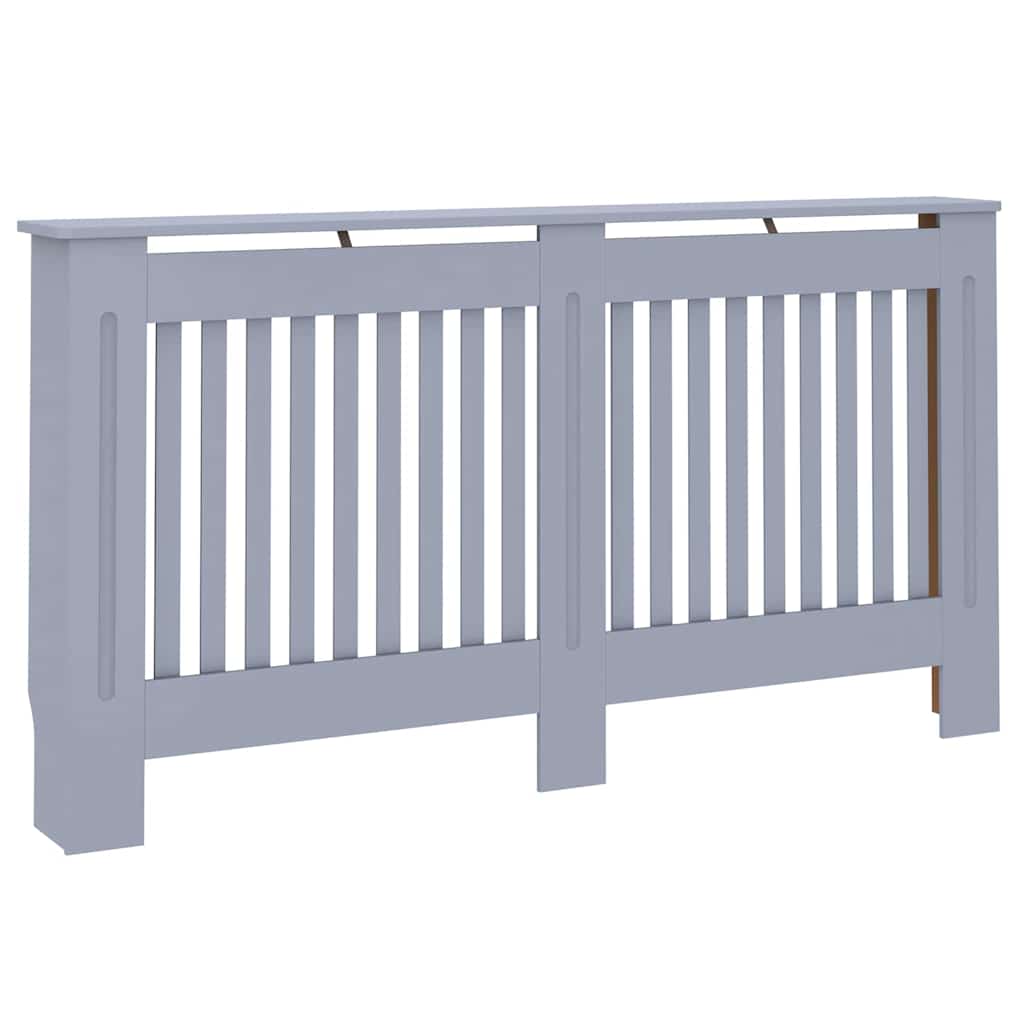 Heizkörperabdeckung 2 Stk. Grau 152 x 19 x 81,5 cm