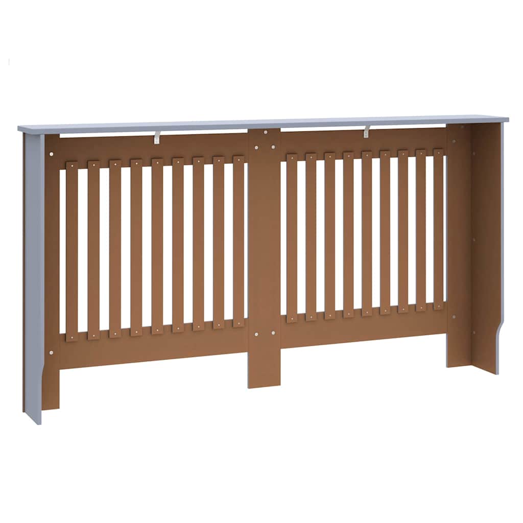 Heizkörperabdeckung 2 Stk. Grau 152 x 19 x 81,5 cm