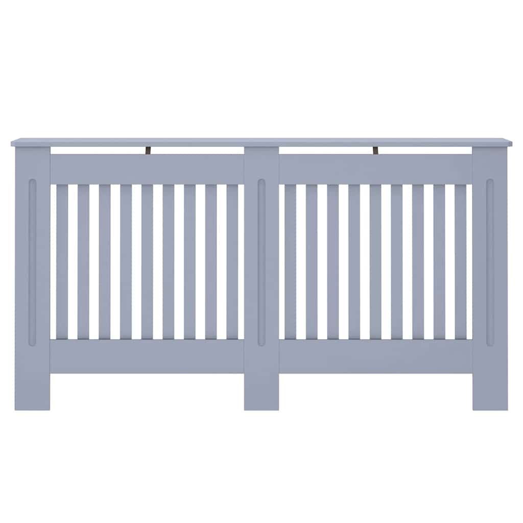 Heizkörperabdeckung 2 Stk. Grau 152 x 19 x 81,5 cm