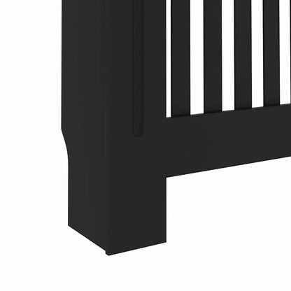 Heizkörperabdeckung 2 stk. Schwarz 152 x 19 x 81,5 cm