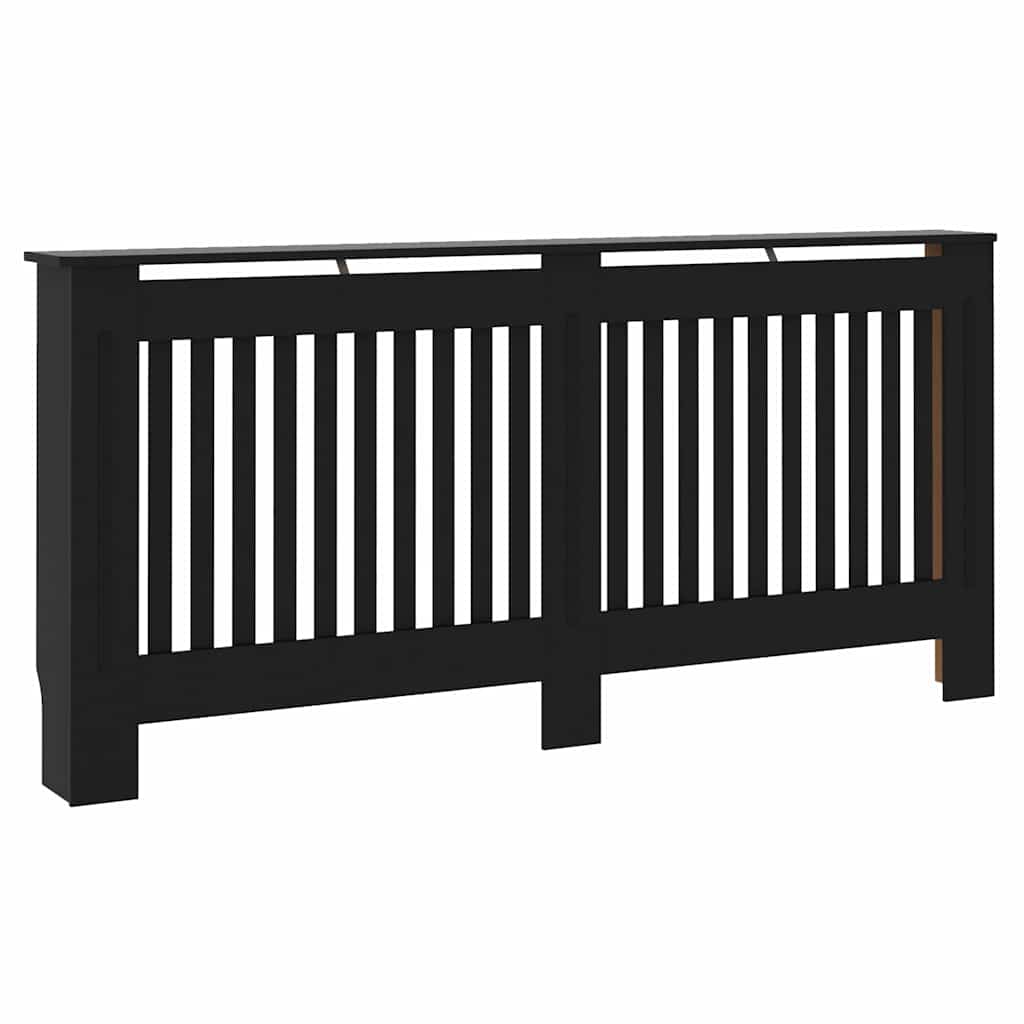 Heizkörperabdeckung 2 pcs Schwarz 172 x 19 x 81,5 cm
