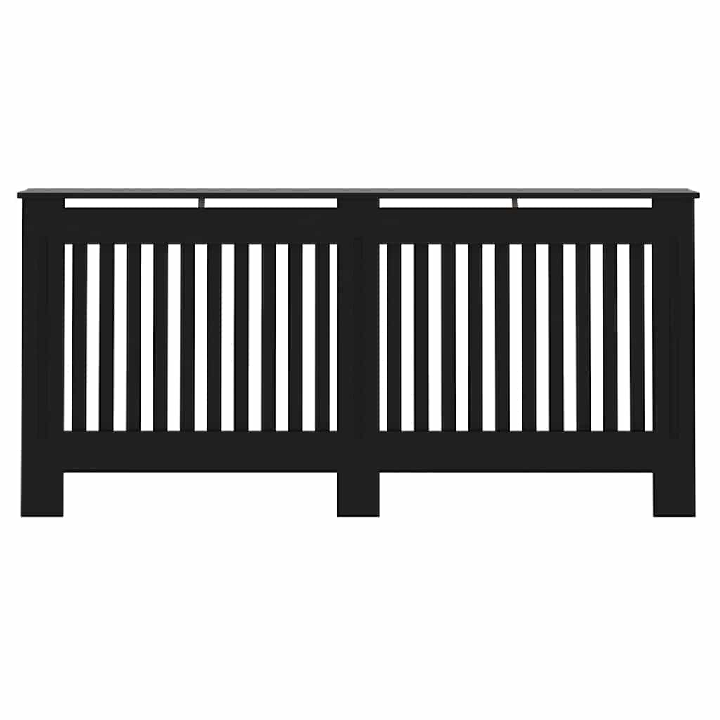 Heizkörperabdeckung 2 stk. Schwarz 172 x 19 x 81,5 cm