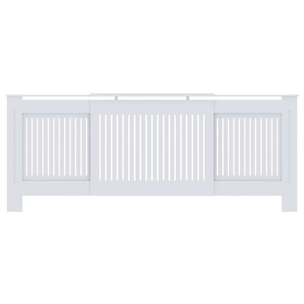 Heizkörperabdeckung 2 pcs Weiß 205 x 20,5 x 81,5 cm