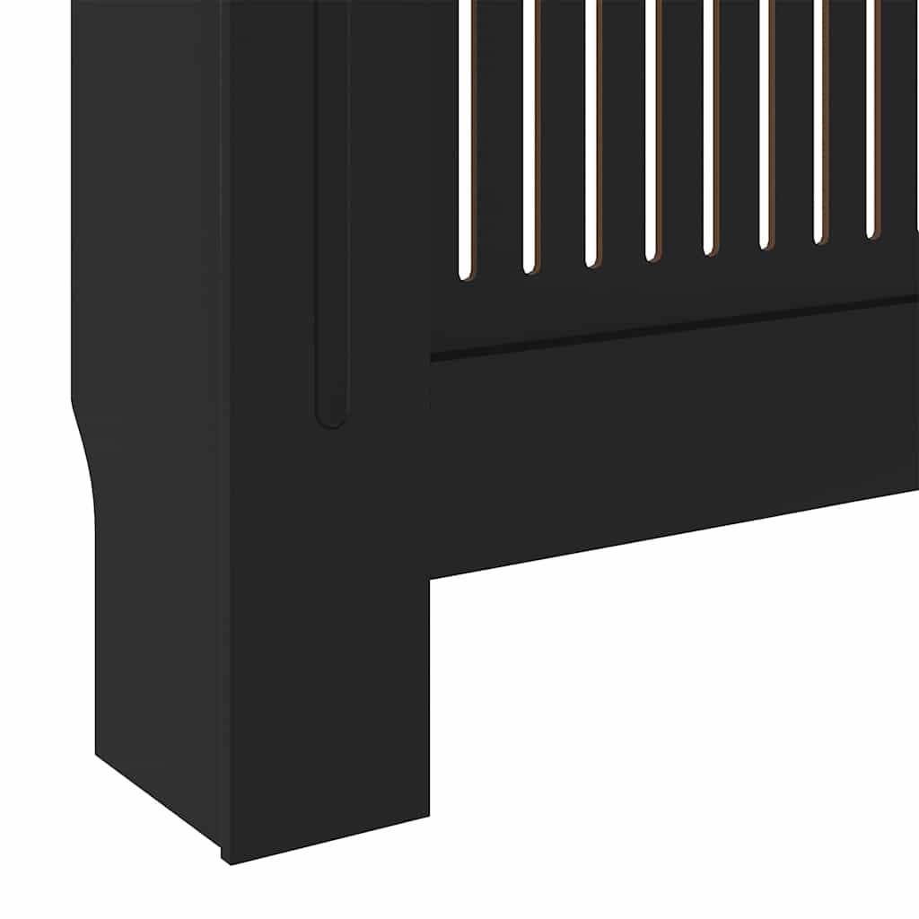 Heizkörperabdeckung 2 stk. Schwarz 205 x 20,5 x 81,5 cm