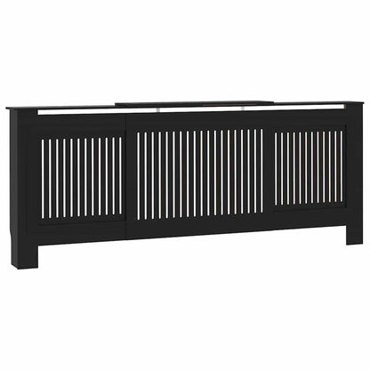 Heizkörperabdeckung 2 stk. Schwarz 205 x 20,5 x 81,5 cm
