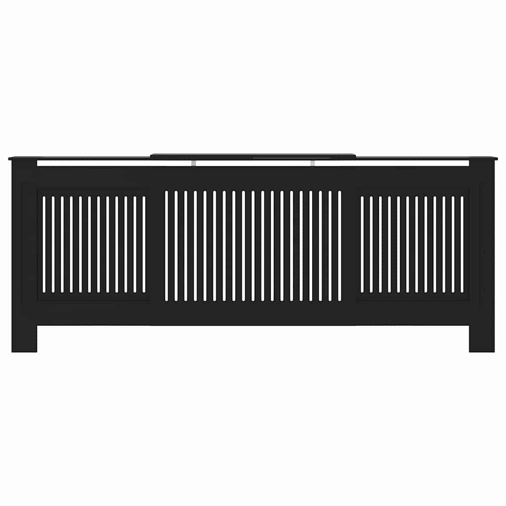 Heizkörperabdeckung 2 stk. Schwarz 205 x 20,5 x 81,5 cm