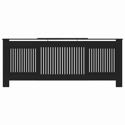 Heizkörperabdeckung 2 stk. Schwarz 205 x 20,5 x 81,5 cm