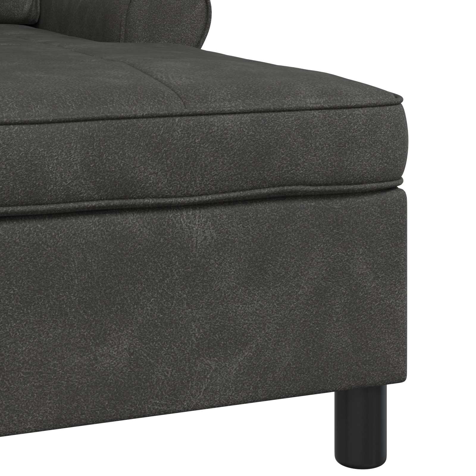 Lounge-Liege Schwarz Kunstleder 91 x 157 x 91 cm