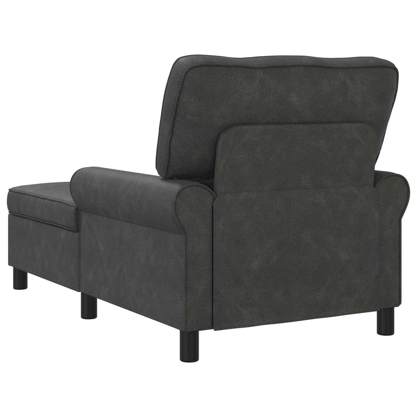Lounge-Liege Schwarz Kunstleder 91 x 157 x 91 cm