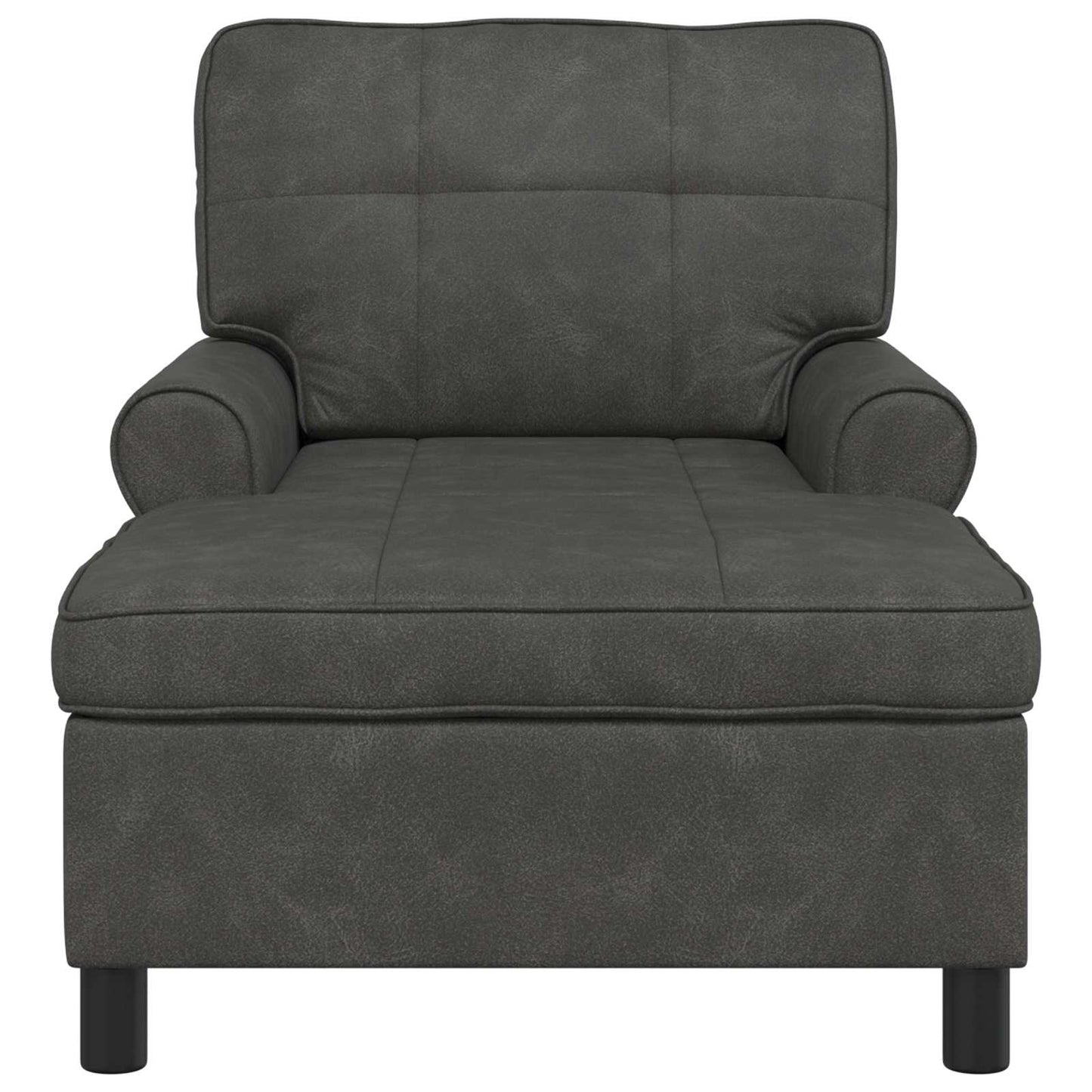 Lounge-Liege Schwarz Kunstleder 91 x 157 x 91 cm